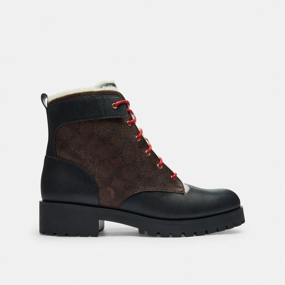 NWT Coach Outlet Lorraine Bootie In Signature Canvas - Picture 2 of 6